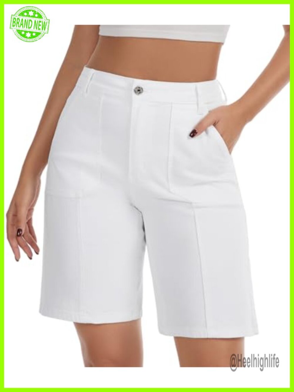 High Waisted Stretchy Denim Shorts for Women Casual Summer Jorts